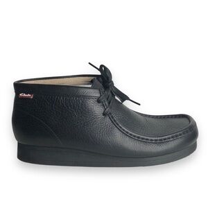 Clarks Collection Stinson Hi Chukka Wallabee Black Leather Boots Men’s 11.5 M